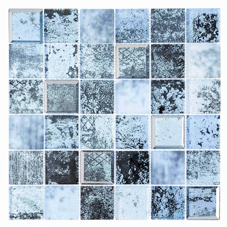 Andova Tiles Elwood 2 in. x 2 in. Glass Grid Mosaic Wall Tile Andova Tiles